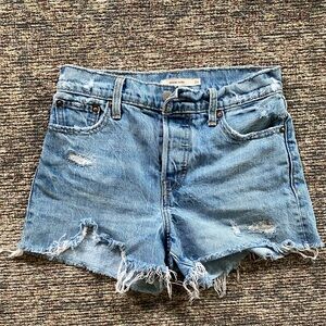 Levi's Wedgie Short Light Blue Distressed